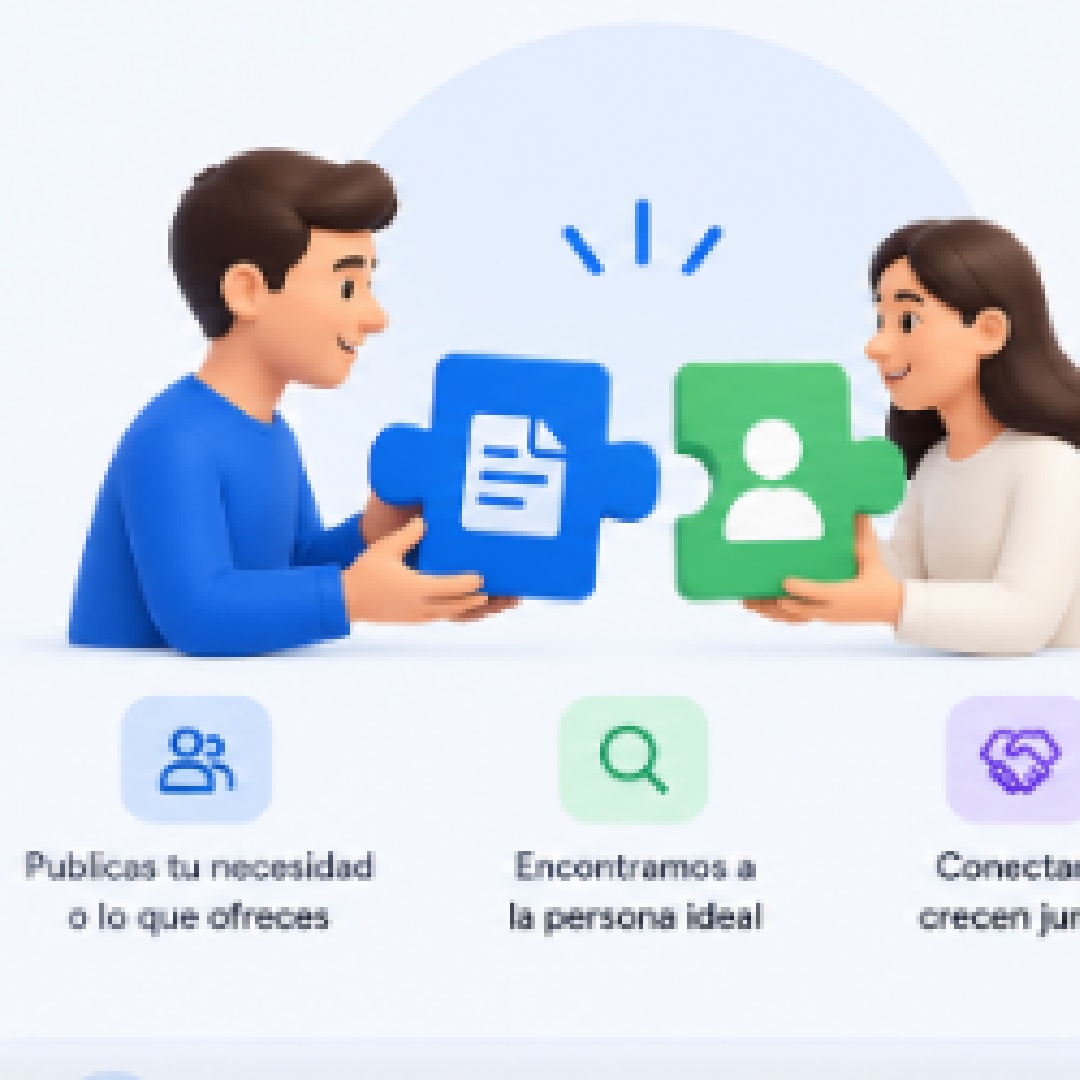Dos personas conectando sus oportunidades de negocio